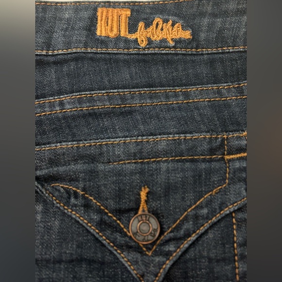 Kut from the Kloth Women Size 14 Dark Straight/skinny jeans style # KF817MA1R - Picture 6 of 7